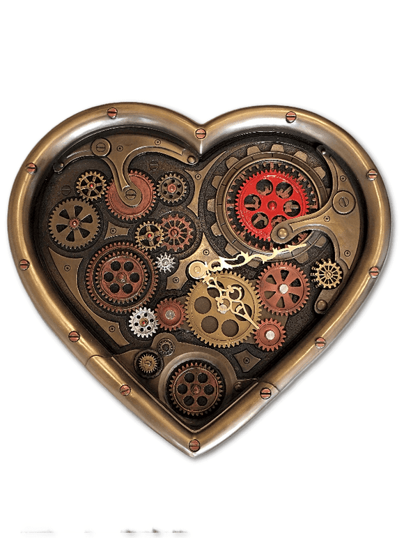 Steampunk Heart Wall Clock