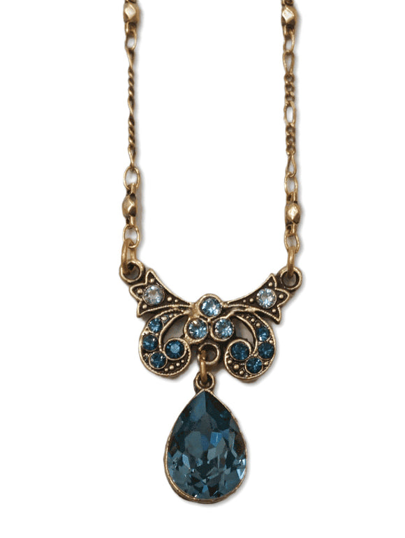 Blue Butterfly with Crystal Necklace