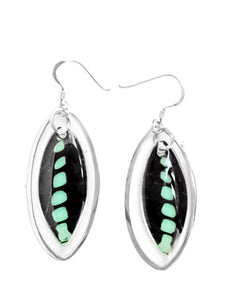 Graphium Milon Wing Oval Earrings