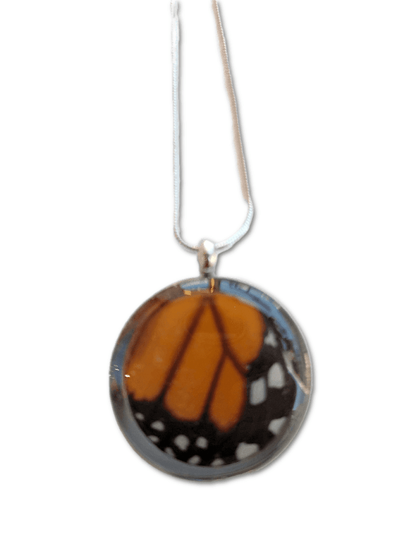 Monarch Wing Oval Necklace